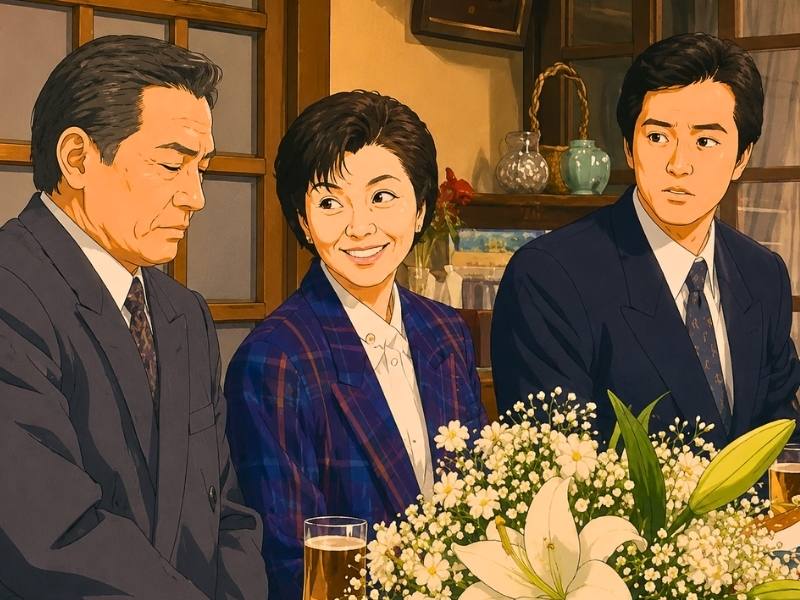 思ったことをズケズケ言う
「ざっくばらん」キャラ、関口裕子（純一郎の母）の様子(ＡＩ画像)